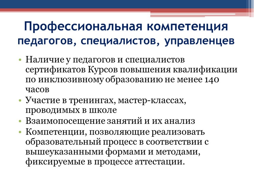 Профессиональные компетенции педагога инклюзивного образования презентация