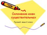 Склонение имен существительных. Русский язык 6 класс