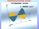 Электромагнитная волна- поперечная волна. =300000 км/с