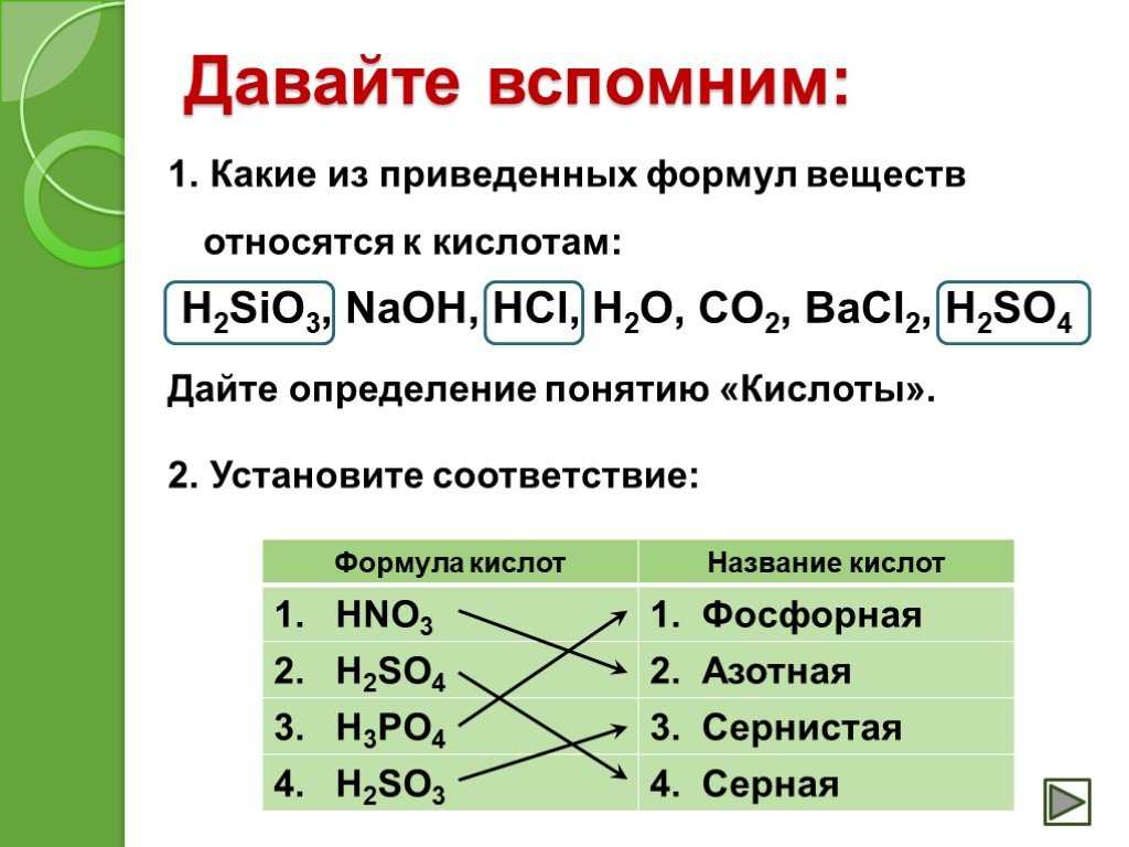 К какому классу веществ относится серная кислота