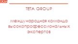 TETA GROUP международная команда высокопрофессиональных экспертов