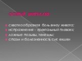 ОСТРЫЙ ШИГЕЛЛЕЗ: схваткообразная боль внизу живота; испражнения – «ректальный плевок»; ложные позывы, тенезмы; спазм и болезненность сиг. кишки