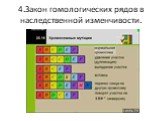 4.Закон гомологических рядов в наследственной изменчивости.