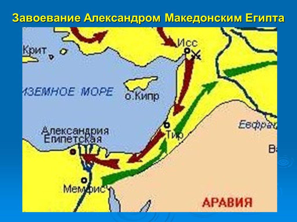 Сколько длилась осада тира. Завоевание Египта Македонским. Завоевание Египта Александром Македонским карта.