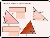 Найдите площади треугольников: 60º 8