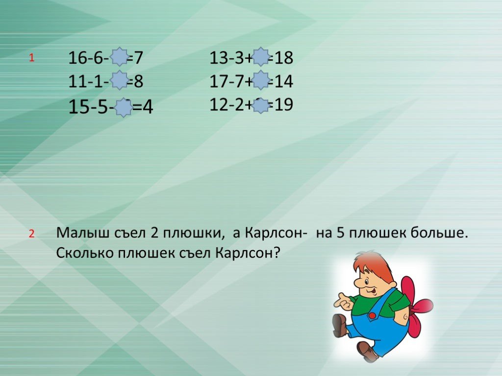 На диаграмме показано сколько плюшек съедал карлсон в каждый день недели