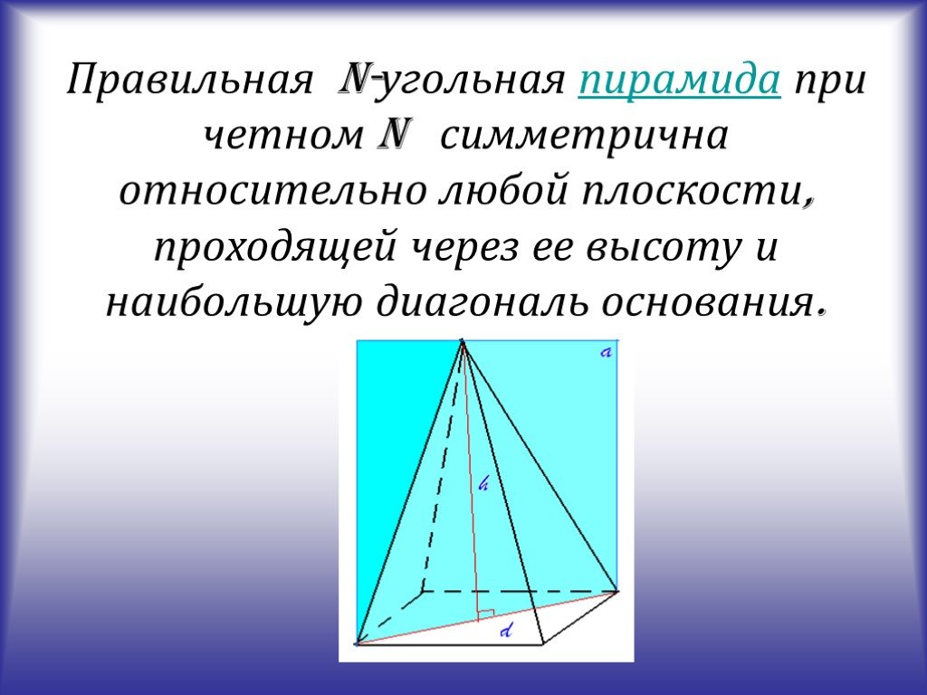 Зеркальная симметрия тетраэдра. Диагональ основания пирамиды. Зеркальная симметрия тетрайдер. Паралельная Симет.