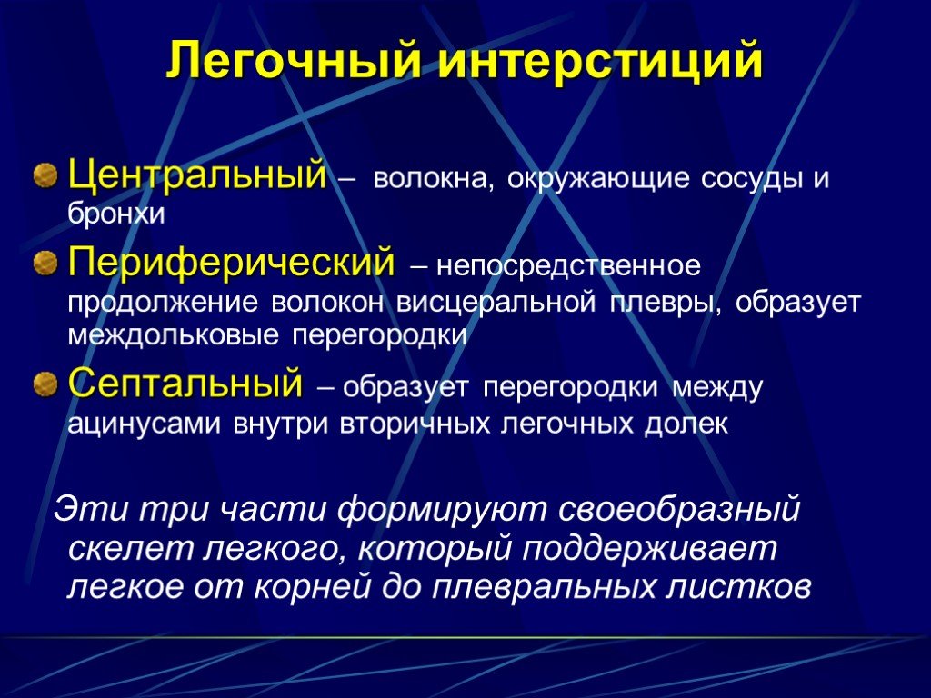 Легочный интерстиций. Интерстиций. Интерстиций легких. Диффузные интерстициальные заболевания легких.