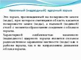 Наземный (надводный) ядерный взрыв. Это взрыв, произведенный на поверхности земли (воды), при котором светящаяся область касается поверхности земли (воды), а пылевой (водяной) столб с момента образовании соединен с облаком взрыва. Характерной особенностью наземного (надводного) ядерного взрыва являе