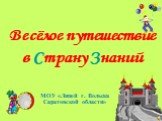 Весёлое путешествие в Страну Знаний. МОУ «Лицей г. Вольска Саратовской области»