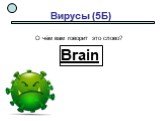 Вирусы (5Б) Brain. О чём вам говорит это слово?