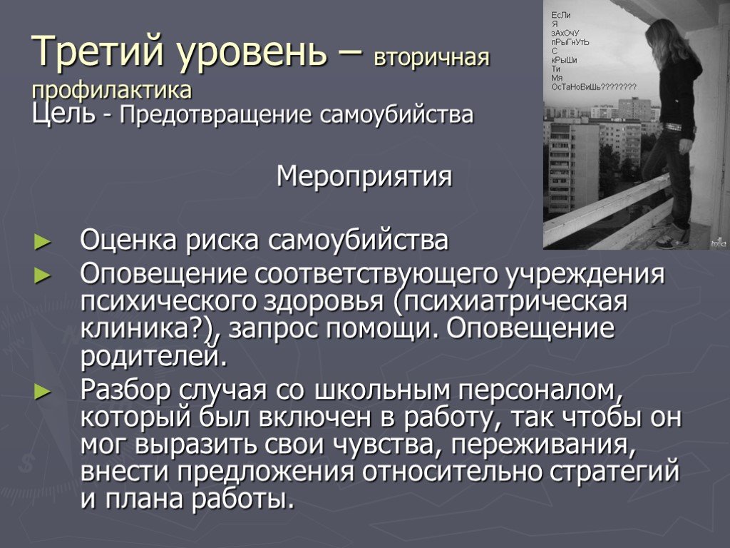 Профилактика суицида детей и подростков психиатрия шурова. Мероприятия на тему суицид. Уровни профилактики суицида. Оценка риска самоубийства.