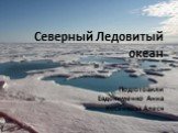 Северный Ледовитый океан Подготовили Евдокименко Анна Косенкова Алеся