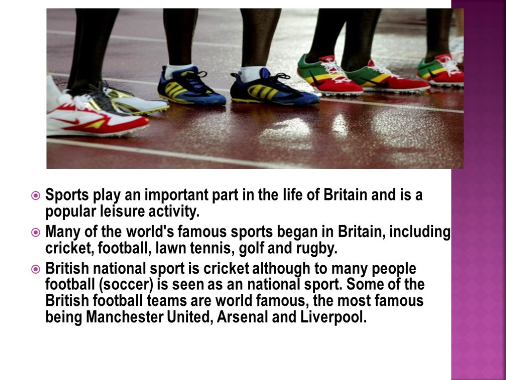 Презентанция "British National traits" Football. Спорт в Великобритании презентация. Sport is important. Интересные факты о спорте в Великобритании. Begin sports
