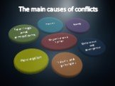 The main causes of conflicts