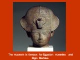 The museum is famous for Egyptian mummies and Elgin Marbles.