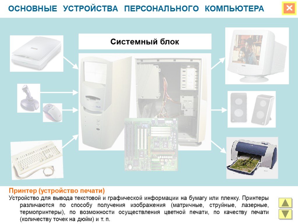 Персональное устройство. Основные устройства персонального компьютера. Основные устройства компьютера принтер. График устройства персонального компьютера системный. Презентация основные устройства персонального компьютера.