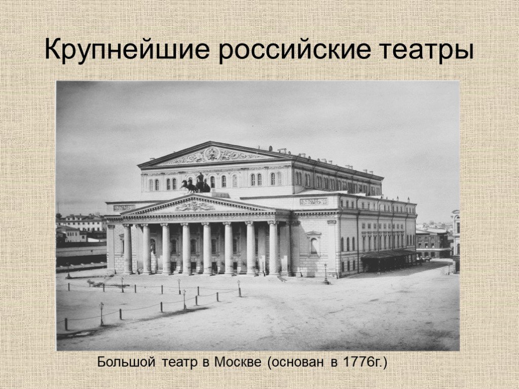 Театр русской культуры. Большой театр в Москве (основан в 1776 г.). Московский большой театр в первой половине 19 века. Русский Московский театр 18 век. Большой театр в Москве первая половина 19 века.