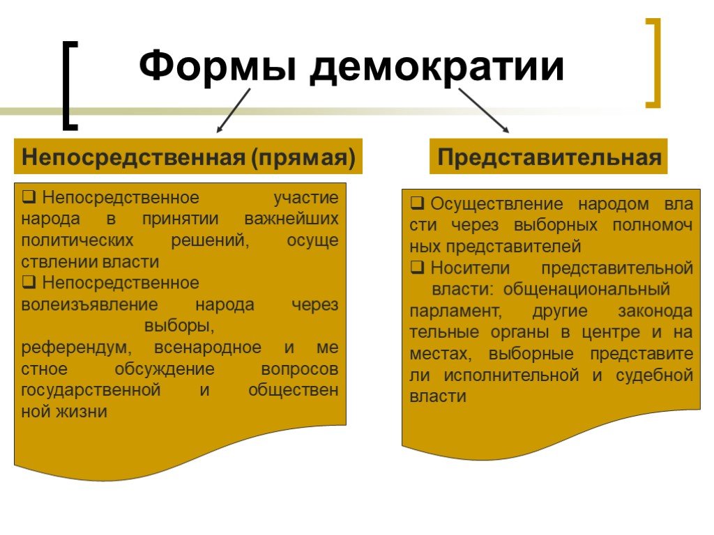 Представительная демократия схема