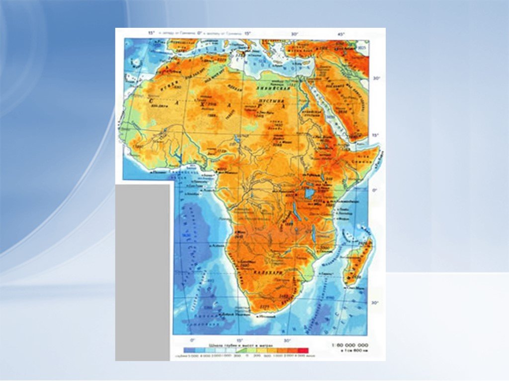 Реки и озера материка африки. Карта рельефа Африки 7 класс. Преобладающий рельеф Африки. Гидрография Африки карта. Восточно-африканское плоскогорье на карте Африки.