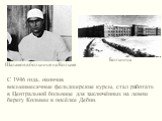 С 1946 года, окончив восьмимесячные фельдшерские курсы, стал работать в Центральной больнице для заключённых на левом берегу Колымы в посёлке Дебин. Шаламов в больнице на Колыме. Больница