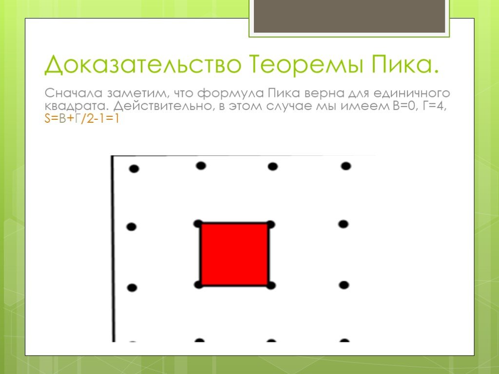 Проект теорема пика