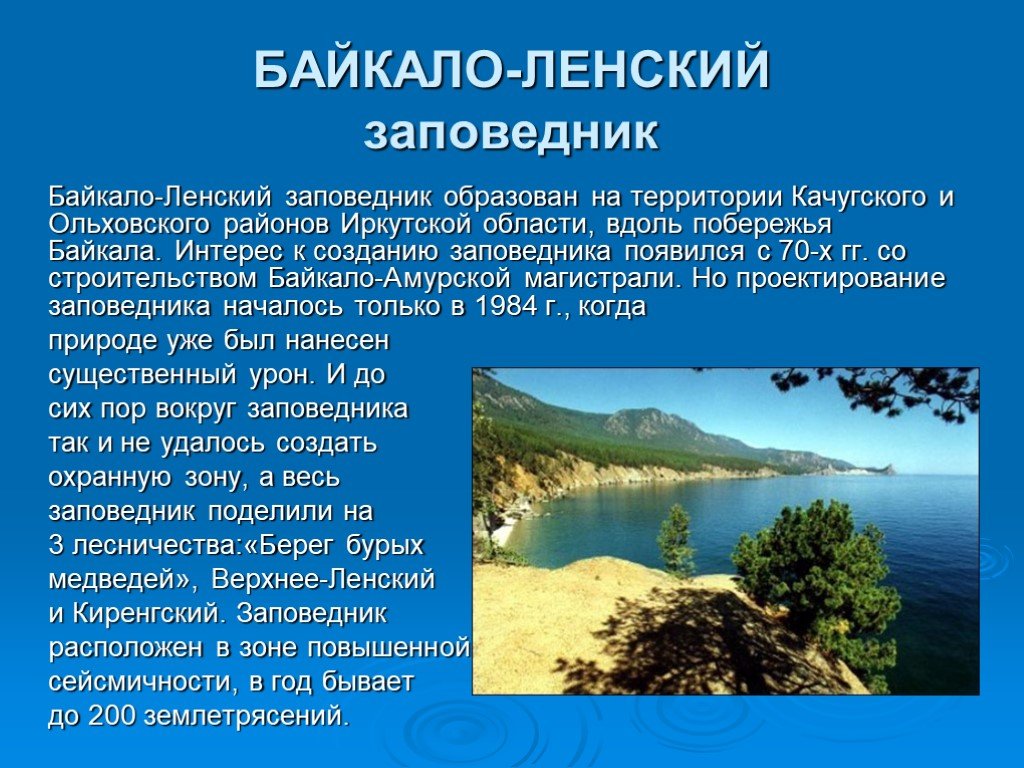 Заповедники кратко детям