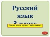 Русский язык 3 класс. Число имен существительных