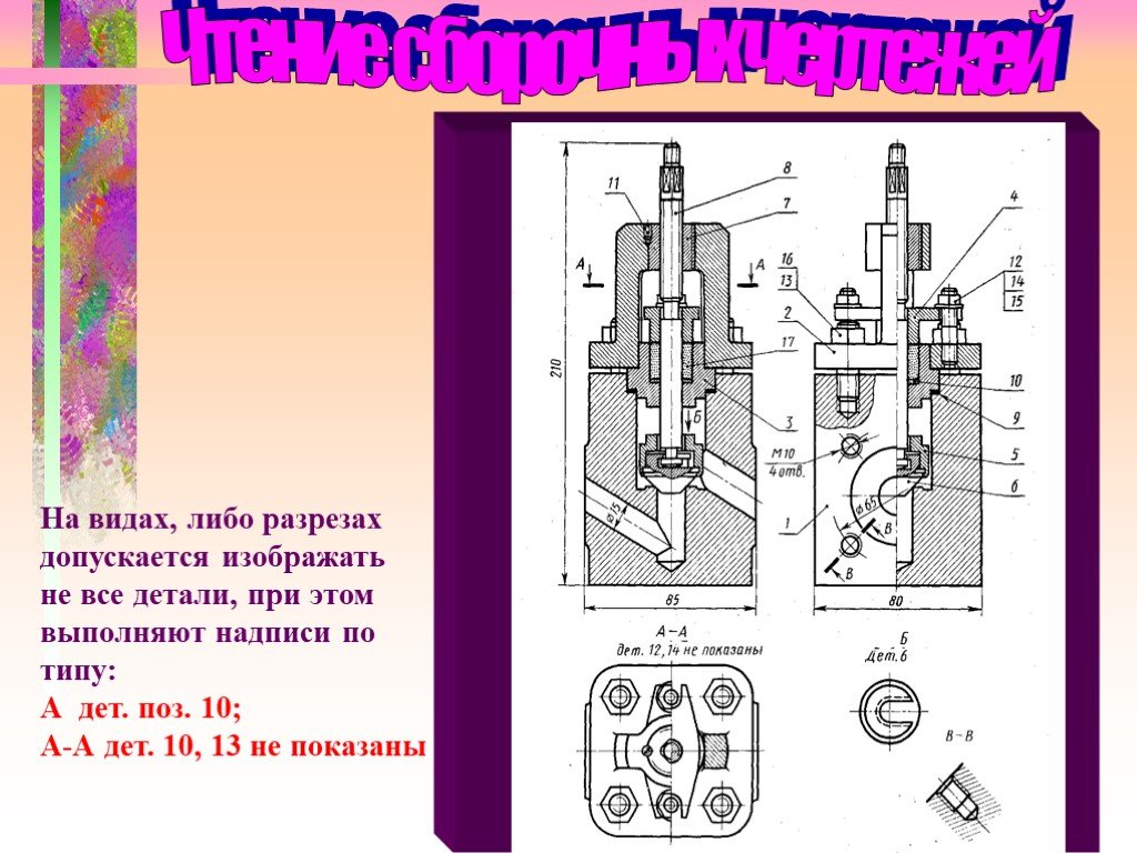 Чтение сборочного чертежа презентация