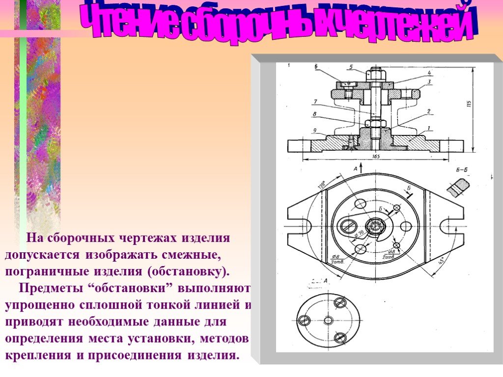 В каком виде изображают изделия на сборочном чертеже