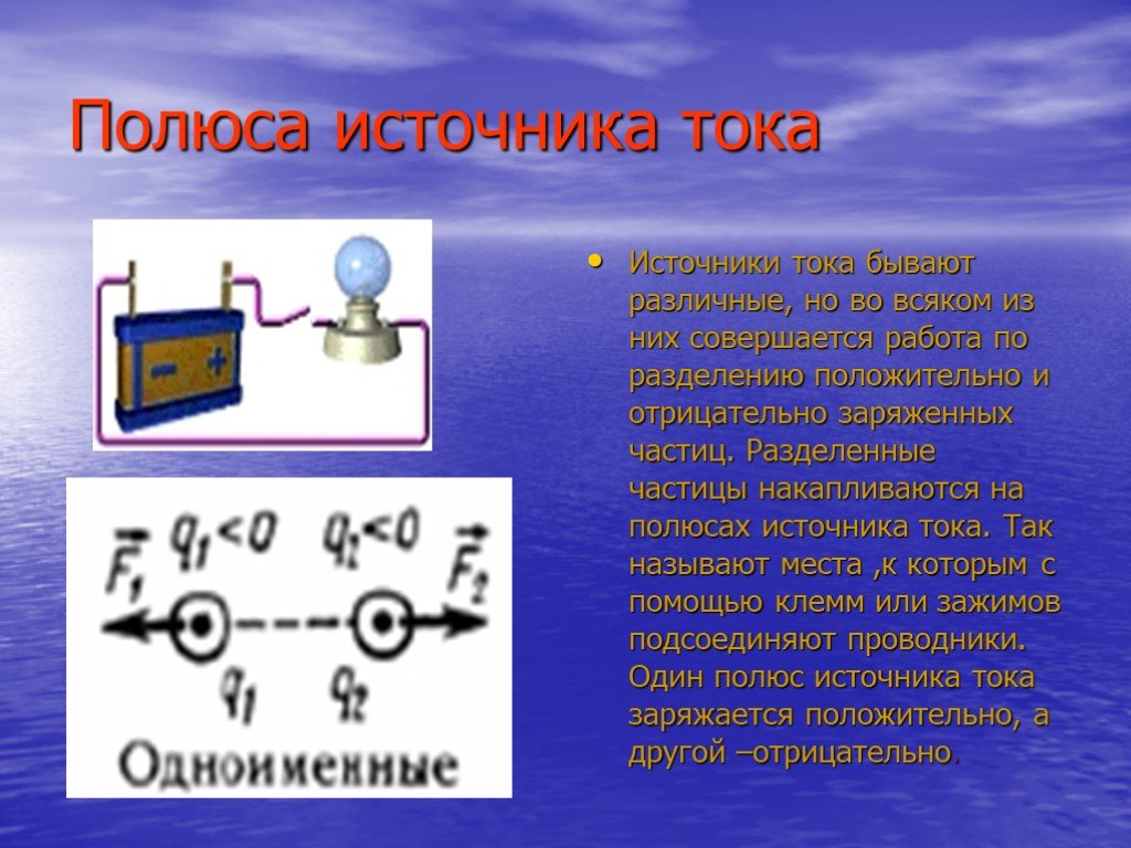 Определите полюсы источника тока рисунок 2