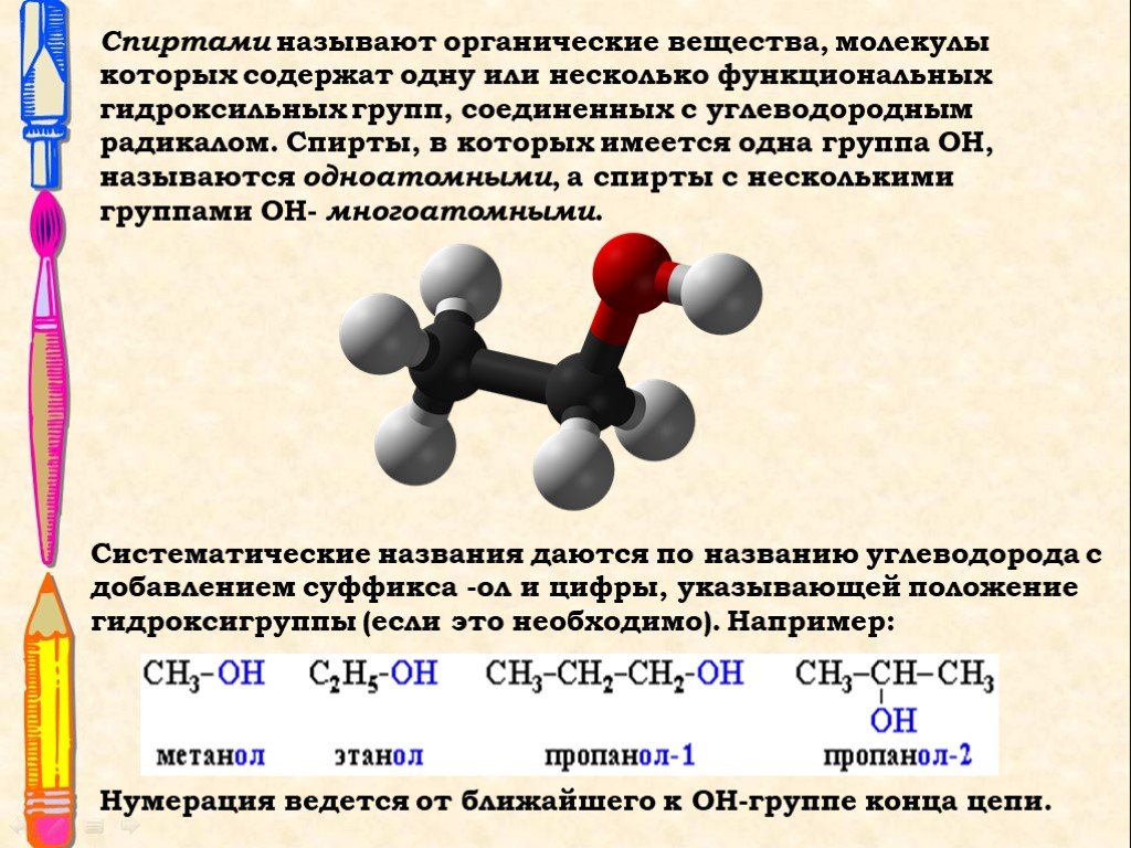 Какая химическая связь в органических соединениях. Органическая формула спирта. Органическое соединения класса спиртов формула.