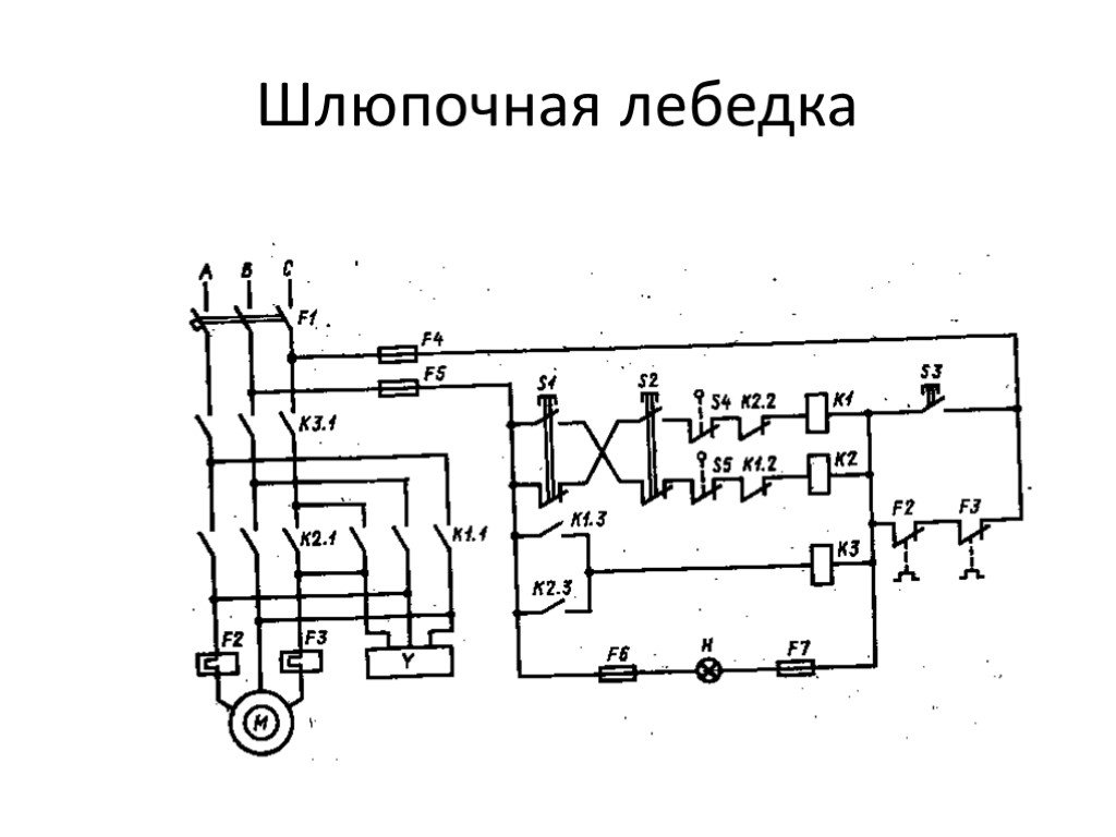 Принципиальная схема электропривода