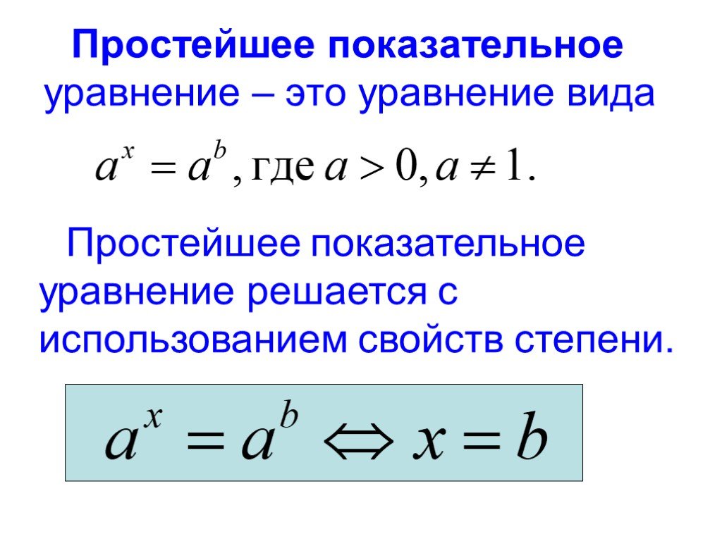 Картинки показательные уравнения