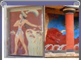 Используя всего 5 красок (чёрную, белую, голубую, жёлтую и красную) художники создали богатейшую цветовую палитру, наполненную жаркими лучами солнца, прозрачной голубизной неба и тёплыми водами Эгейского моря.