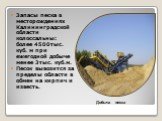 Запасы песка в месторождениях Калининградской области колоссальны: более 4500тыс. куб. м при ежегодной добыче менее 3тыс. куб.м. Песок вывозится за пределы области в обмен на кирпич и известь.