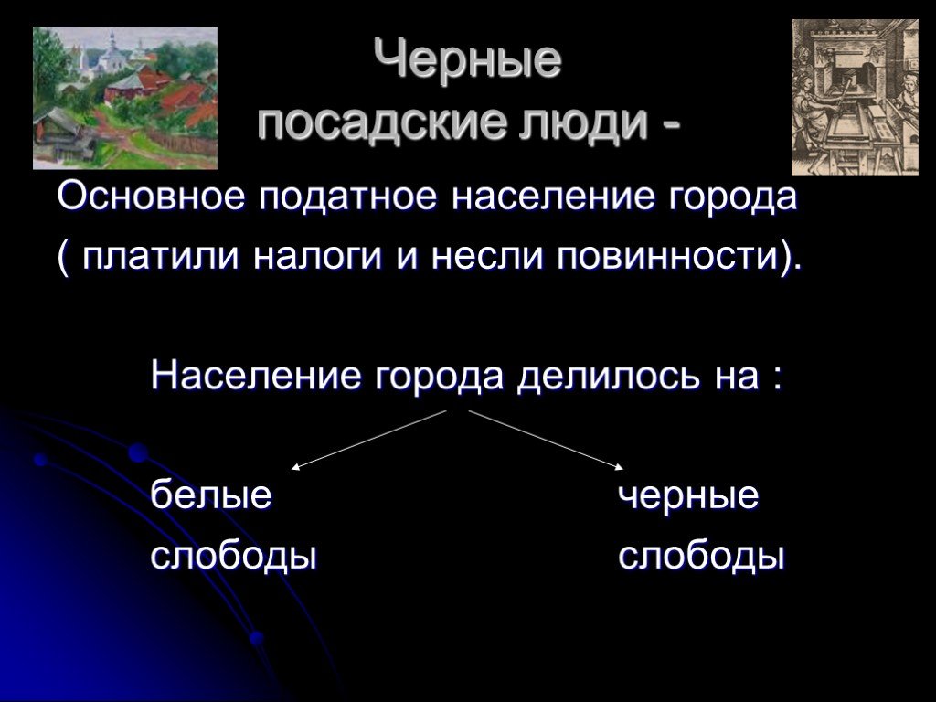 Повседневная жизнь посадского населения презентация