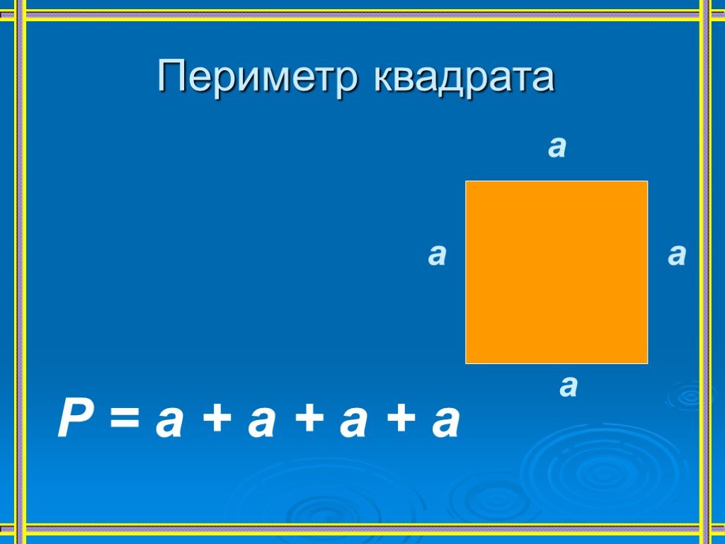 2 класс математика квадрат презентация