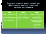 Психолого-педагогические условия для эффективности развития творческой фантазии дошкольников