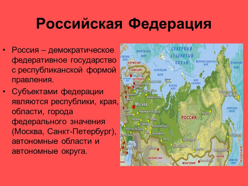 Сообщение российская федерация как государство