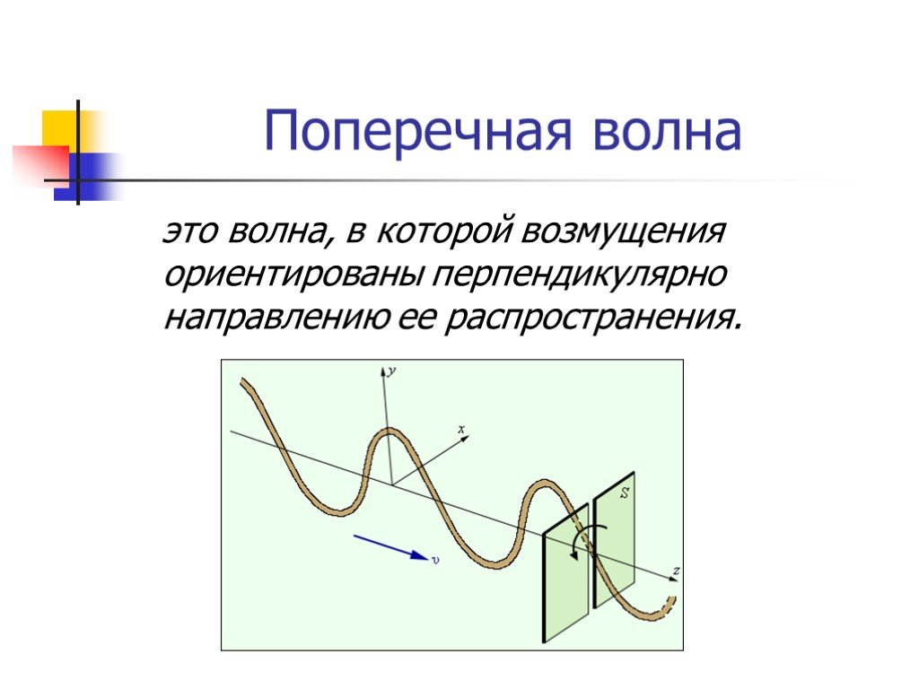 На каком из рисунков изображена поперечная волна