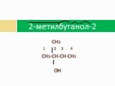 СН3 1 2 3 4 СН3-СН-СН-СН3 ОН. 2-метилбутанол-2