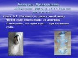 Конкурс: «Практический» Лабораторная работа по теме « Вода как растворитель». Опыт № 1. Насыпьте в стакан с водой ложку чистой соли и размешайте её ложечкой. Наблюдайте, что происходит с кристалликами соли..