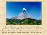 Вулкан Карымский. Вулкан Карымский - это сравнительно невысокий (1486 м) и сравнительно молодой (6100 лет) самый активный вулкан Камчатки. Только в XX веке произошло 23 извержения, последнее началось в 1996 году и, постепенно затухая, продолжалось больше двух лет.