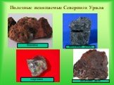 Полезные ископаемые Северного Урала. марганец бокситы каменный уголь железная руда