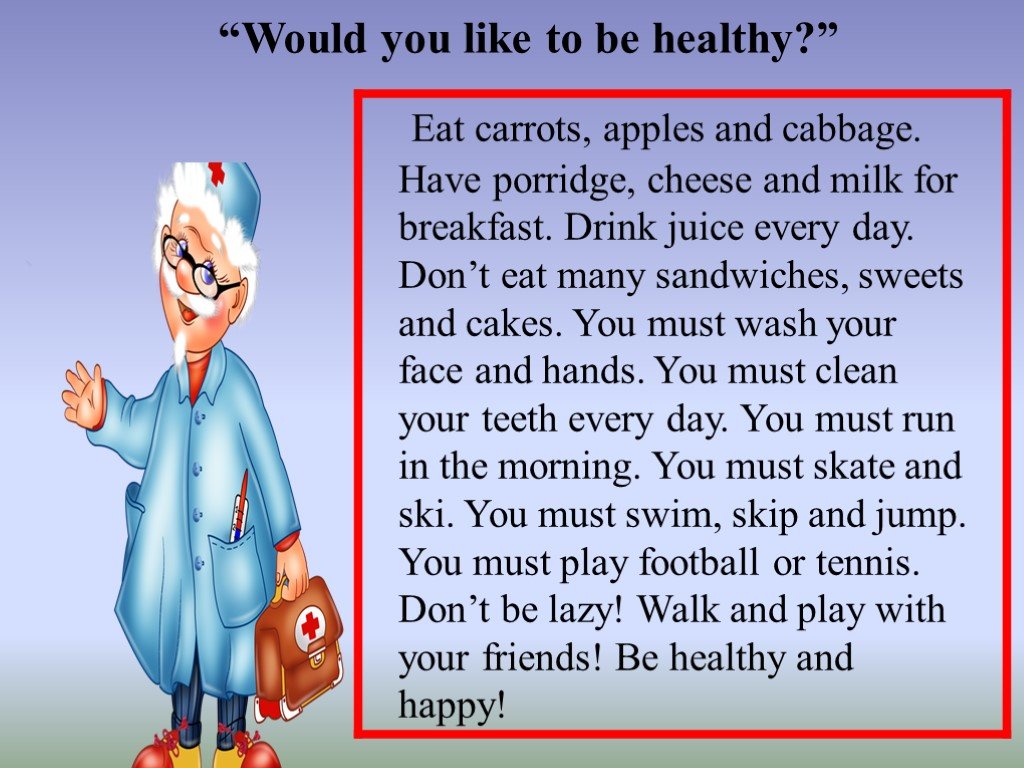 Eat как переводится на русский. To be healthy . I must eat Carrots Apples and.