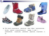 Для детей выпускаются различные виды обуви: круглосезонная, летняя, зимняя и весенне-осенняя; наряду с этим — повседневная, модельная, домашняя, дорожная, спортивная и др.