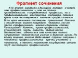 Фрагмент сочинения. Я не вполне согласен с позицией автора: считаю, что профессионализм – это не только принадлежность к определенной профессии, но и профессиональное мастерство. Например, плохого врача язык не повернется назвать профессионалом. Если врач не может поставить правильный диагноз и его 