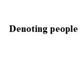 Denoting people