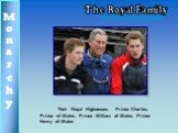 Their Royal Highnesses Prince Charles, Prince of Wales, Prince William of Wales, Prince Henry of Wales